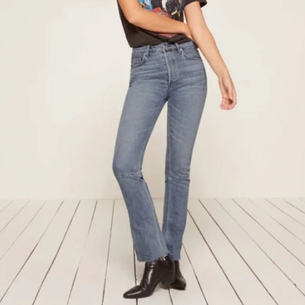 NWT Reformation Petite Brooke High Straight Jeans, size 27